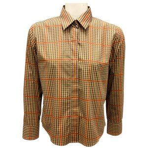 Dries Van Noten Rust / Brown Clavini Check Button Down Shirt